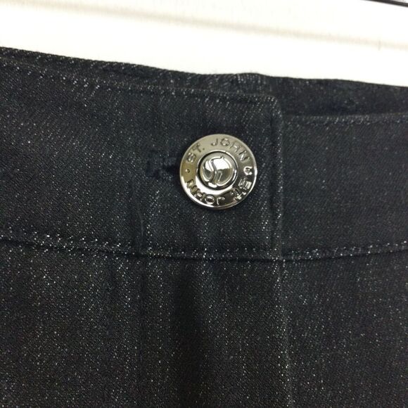 St John Sport By Marie Gray Womens Slash Button Pockets Straight Pants Blue 4 - Picture 5 of 11